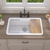 33 in. TUKTUK Drop-in Kitchen Sinks Single Bowl Undermount Sink Large Fireclay White Farmhouse Sink Workstation Kitchen Sinks - 2 of 4
