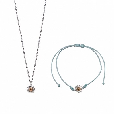 FAO Schwarz Sunflower Necklace and Bracelet Set