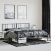 vidaXL Metal Bed Frame with Headboard and Footboard Black 76 in.x79.9 in. King - 4 of 4