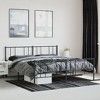 vidaXL Metal Bed Frame with Headboard and Footboard Black 76 in.x79.9 in. King - image 4 of 4