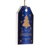 Northlight 12.25" Tis the Season to Sparkle Blue Christmas Gift Tag Wall Decoration - 3 of 4