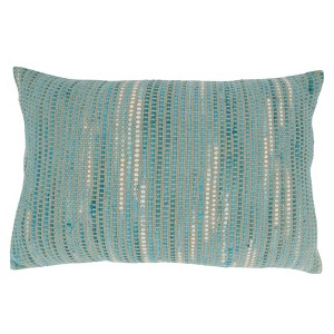 Saro Lifestyle Striped Woven Throw Pillow With Poly Filling - 1 of 3