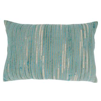 Saro Lifestyle Striped Woven Throw Pillow With Poly Filling