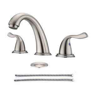 ALEXOUN 8-Inch 3 Holes 2 Handles Bathroom Sink Faucet, Brushed Nickel - 1 of 4