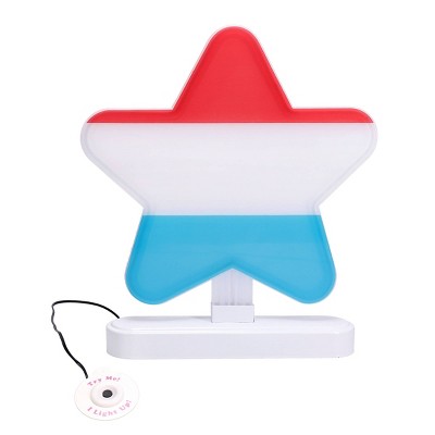  Faux Neon Sign Red White Blue Star - Sun Squad™ 