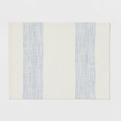 Cotton Striped Border Placemat Blue - Threshold™