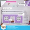Max & Lily Twin Low Loft with Stairs and Curtains - 2 of 4