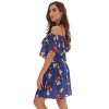Riviera Sun Womens Floral Printed Off-Shoulder Rayon Crepe Printed Sundress for Women - 2 of 3