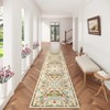 Washable Farmhouse Floral Print Living Room Rugs, Soft Butterfly Print Ultra Thin Bedroom Carpet, Non Slip Textured Dining Room Rugs - 3 of 4
