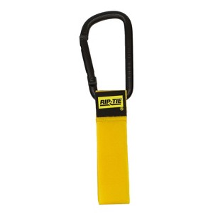 1" x 9" Rip-Tie CableCarrier with Black Carabiner 10 Pack Black - 1 of 3