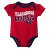 NHL Washington Capitals Infant Girls' 3pk Bodysuits - 4 of 4