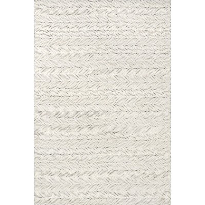 Nuloom Electra Chevron 5x8 Wool Indoor Area Rug for Living Room Bedroom Dining Room Kitchen, Ivory
