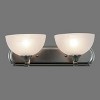 Yosemite Home Decor Glacier Point Bathroom Vanity Light with Ivory Cloud Shades, 2-Light, Satin Nickel - 2 of 4