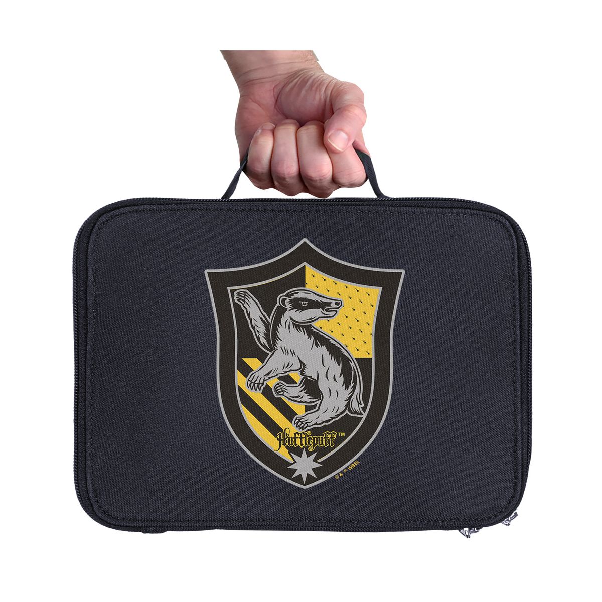 Harry Potter Hufflepuff Plaid Crest Insulated Soft Sided Lunch Box - thumbnail 9