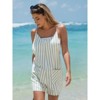 EXLURA Women's Summer Casual Sleeveless Striped Rompers Loose Spaghetti Strap Overalls 2025 Jumpsuits Vacation Beach Outfits - 4 of 4