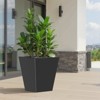 Spassway Indoor Outdoor Geometric Metal Planter Pot Planter Box Patio Garden Bed Black - 4 of 4