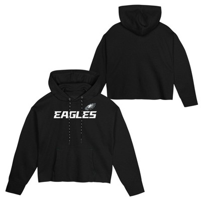 NFL Philadelphia Eagles Girls' Cropped Hooded Sweatshirt