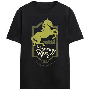 The Lord of the Rings The Prancing Pony Inn Pub Sign Adult Black Short Sleeve Tee - 1 of 3