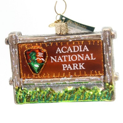 Old World Christmas 3.0" Acadia National Park Ornament Vacation Hiking Maine Camping  -  Tree Ornaments