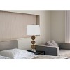 Cal Lighting Grange 100W Resin/Metal Table lamp with Taper Drum hardback Fabric Shade. Priced and Sold as Pairs - 4 of 4