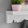 25.6 X 5.75 Wall Mounted Entryway Coat Rack With Decorative Ledge Shelf  And Hooks White - Danya B. : Target