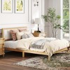 HOMCOM Bed Frame with Upholstered Headboard, Platform Bed Frame with Wooden Slats, No Box Spring Needed, Easy Assembly - 3 of 4