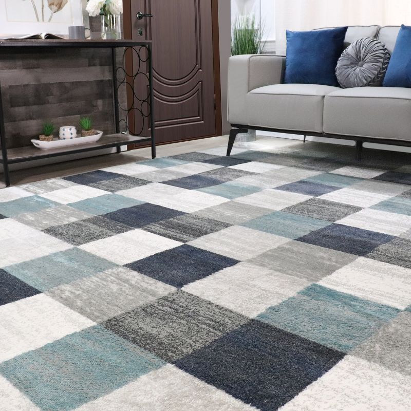 Contemporary Tile Modern Indoor Area Rug or Runner by Blue Nile Mills, 5 of 8