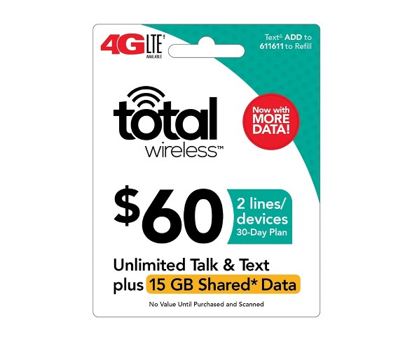 Total Wireless Unlimited Talk & Text (plus Data Plan) - Email Delivery