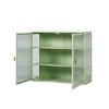 GlasFlength Kitchen Storage Kitchen Pantry Wall Cabinet Cupboard Food Pantry Cabinet with Glass Doors for Kitchen, Green, 27.56"*9.06"*23.62" - 4 of 4