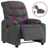 vidaXL Electric Massage Recliner Chair Dark Gray Fabric - 2 of 4