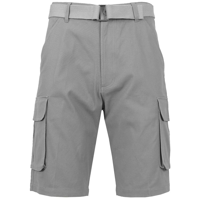 BLU ROCK Men's 3-Pack Cotton Flex Stretch Cargo Shorts With Belt, 5 of 12
