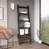 VYNXARIA Ladder Bookcase with One Drawer & Five Open Shelves - Dark Walnut Finish - 2 of 4