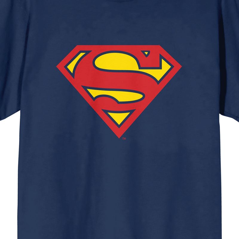Superman Logo Men's Short Sleeve Shirt & Sleep Pants Set, 2 of 3