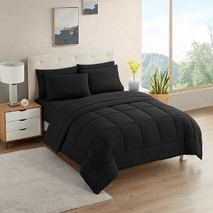 European Bedding Style Sheet Set and Comforter Bundle, A Scandinavian-inspired bedding set - 1 of 4