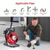 Drain Cleaner Machine, Portable Auto Feed Sewer Snake Auger on Wheels, Drain Cleaning Machine with 4 Cutters & Air-Activated Foot Switch - 3 of 4