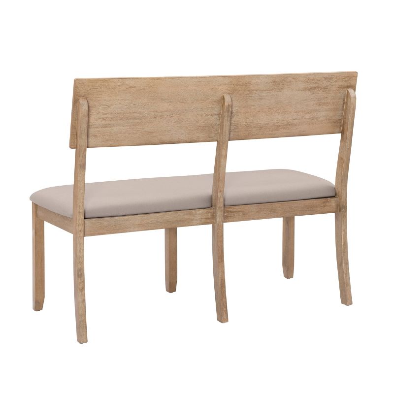  Jordan Solid Wood Upholstered Dining Bench - Linon, 6 of 16