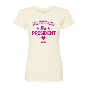 Women's Barbie Barbie Land President Fitted Graphic T-Shirt - Natural - X-Large - 1 of 3