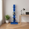 HomeRoots 38" Blue Metal Six Shelf Modern Tower Bookcase - 2 of 4