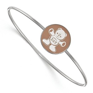 Black Bow Jewelry Sterling Silver Sigma Delta Tau Greek Life Bangle Bracelet 7 Inch - 1 of 3