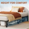 Twin Full Queen King Size Metal Bed Frame, 6/8/10/14 Inch High Platform with Iron Slats, No Box Spring Needed, Heavy Duty Support Up to 800 lbs - 3 of 4