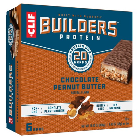 CLIF Bar Builders Protein Bars - Chocolate Peanut Butter - 20g Protein - 6ct - image 1 of 4