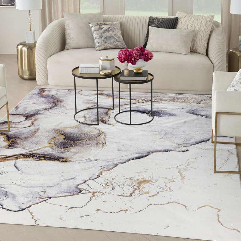 Inspire Me! Home Décor Daydream Marble Non-Slip Washable Area Rug, 2 of 10