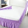 PiccoCasa Dust Resistant Elastic Wrap-Around Ruffle Bed Skirts 15" Drop 1 Pc - 3 of 4