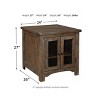 Danell Ridge Rectangular End Table Brown - Signature Design by Ashley: Farmhouse Mesh Cabinet Storage - 4 of 4