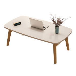 Modern Wood Coffee Table, Folding Small Sofa Side Table, Multi-functional Rectangular
Center Table, Side Table for Small Spaces, Living Room - 1 of 4