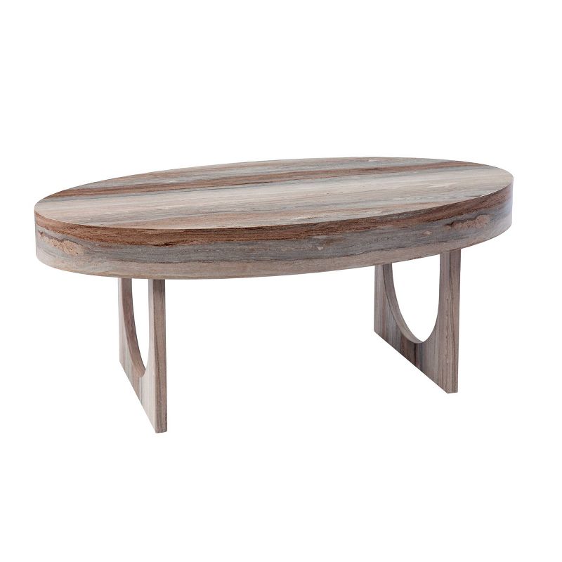 Loxdid Faux Marble Cocktail Table Brown - Aiden Lane, 3 of 10