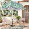 7.2' x 7.2' Scalloped Patio Market Umbrella Blush Garden - White Pole - Opalhouse™ - image 2 of 4