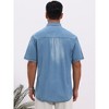 INSPIRE CHIC Men's Denim Chest Pockets Western Retro Short Sleeve Shirts - 3 of 4