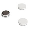 U Brands Board Magnets, Circles, Silver, 1.25" Diameter, 10/Pack - 3 of 4