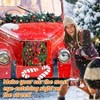 15.7in Large Car Wreath Decor for Xmas Front Grille Winter Holiday Artificial Bows Red Flower Ornament Accessories for Truck SUVs - 4 of 4